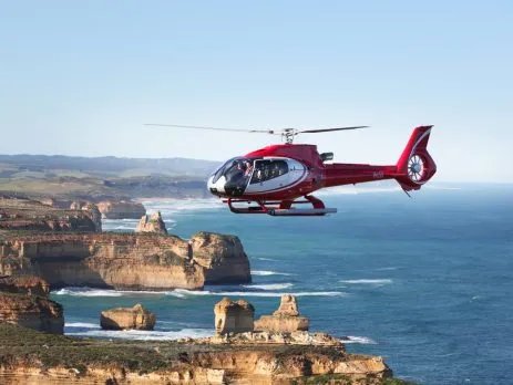 Private scenic helicopter flight above the Great Ocean Road